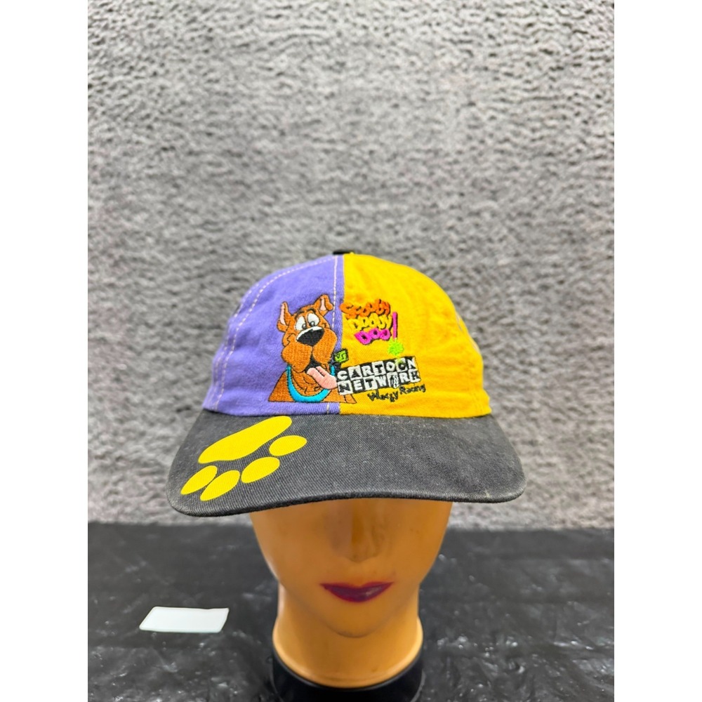 Vintage 90s Cartoon Network Scooby-Doo Wacky Racing Snapback Hat Youth Size